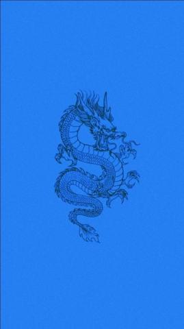 Blue Dragon Astethic Wallpaper iPhone Japanese