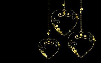 Heart Designs Wallpaper Gold Filigree Hearts