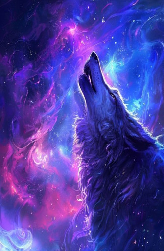 Galaxy Wolf Wallpaper