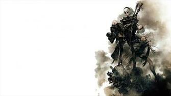The Trio Of Playable Characters From Nier Automata Wallpaper
