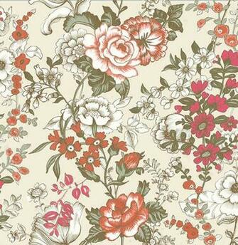 Bohemian Floral Wallpaper Soft Pink Bolt Traditional Wall Decor