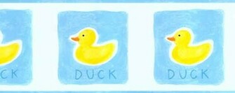 Yellow Rubber Ducky Wallpaper Border Lw79151b