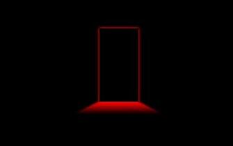 Wallpaper Behind The Door Red And Black