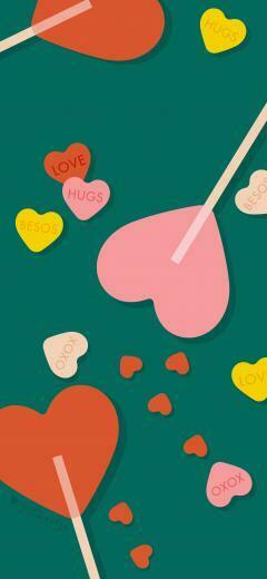 February Valentines Candy Calendar Wallpaper Sarah Hearts