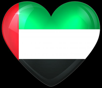 United Arab Emirates Large Heart Flag Gallery Yopriceville