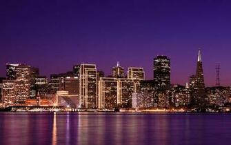 City San Francisco Lights Night Wallpaper Background Ultra HD 4k