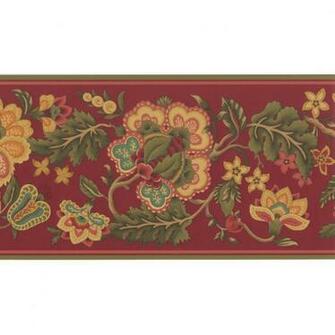Shop Waverly Coronado Jacobean Prepasted Wallpaper Border At