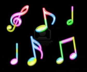Colorful Music Notes Wallpaper