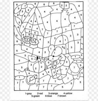 Coloring S For Teenagers Difficult Color By Number Png Image