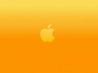 Orange Apple Logo Wallpaper