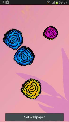 Toepassing Op Wallpaper Leef Met Kleurrijke Bloem Motief
