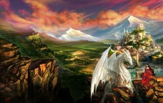 M Dchen Stadt Felsen Berge Schloss Wallpaper