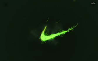 Neon Green Nike Logo Wallpaper Digital Art