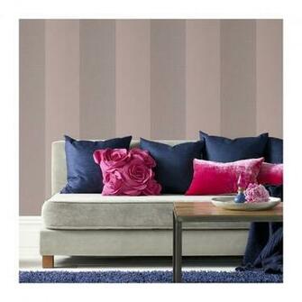 Bold Stripe Beige Wallpaper Kelly Hoppen Designer Striped