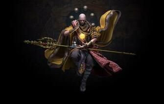 Wallpaper Magic The Game Art Monk Staff Hu Zheng Image