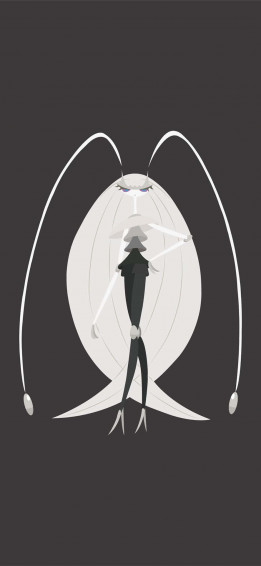 Pheromosa On Dark Gray Wallpaper