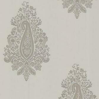 Dynasty Taupe Paisley Wallpaper Modern By Brewster