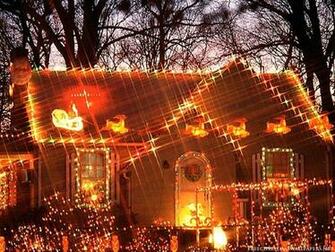 Christmas Lights On House Wallpaper High