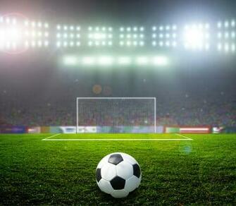 Soccer Goal In Stadium On The Abstract