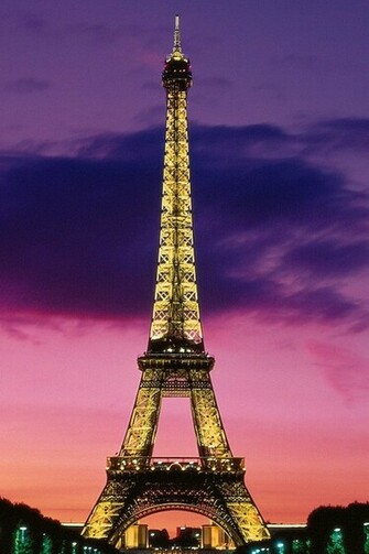 Paris Eiffel Tower At Night Wallpaper