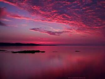 Pink Skies Over The Ocean Desktop Background Pixels