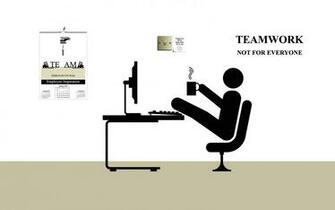 Funny Office Illustrations For Team Work Wallpaper HD Black