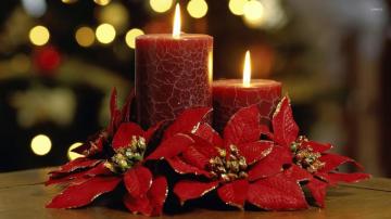 Christmas Candles Wallpaper Holiday