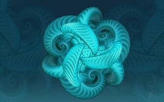 Aqua Fractal Orb Wallpaper Stock Photos
