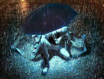 Umbrella Anime Rain Wallpaper HD Desktop And Mobile