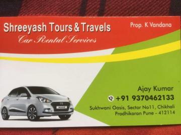 Shreeyash Tours And Travels Pimple Gurav Car Rental In Pune