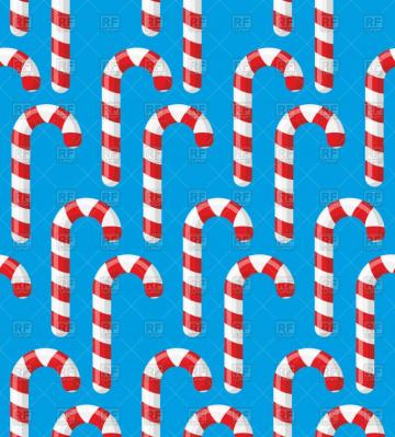 Christmas Background With Candy Cane On Blue Vector