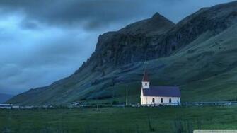 Beautiful Country Church In Iceland Wallpaper