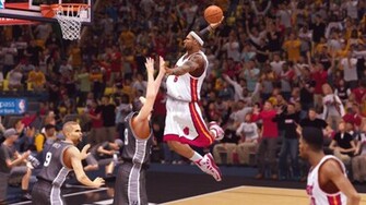Lebron James Dunking Miami Heat Nba 2k14 Full HD