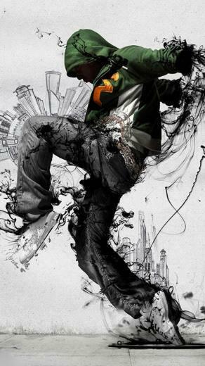Hip Hop Dancer Art iPhone Wallpaper For 4s And 5s