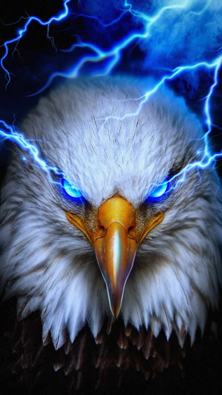 Neon Eagle iPhone Wallpaper