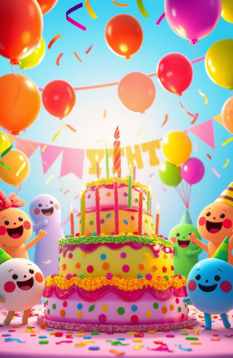 Cocomelon Happy BirtHDay Wallpaper