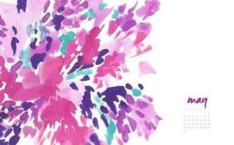 May Floral Splash Desktop And Phone Wallpaper