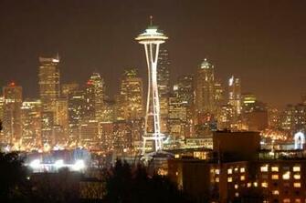 Desktop Wallpaper Seattle Night Washington Rain