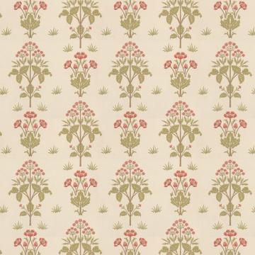 Meadow Sweet By Morris Pink Green Neutral Wallpaper