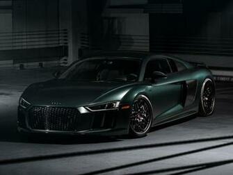 Basement Dark Green Audi R8 Wallpaper Cars