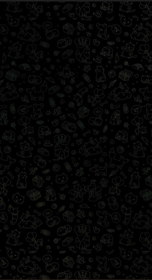 Black And White Doodle Wallpaper With Cartoon Characters