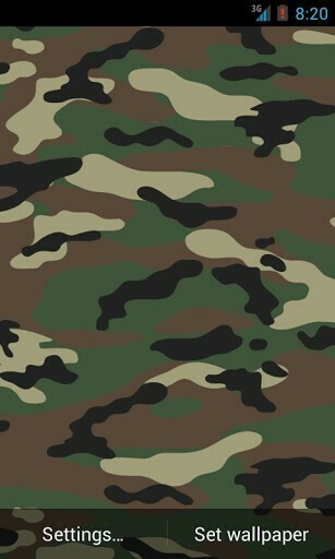 Bigger Woodland Camo Live Wallpaper For Android Screenshot
