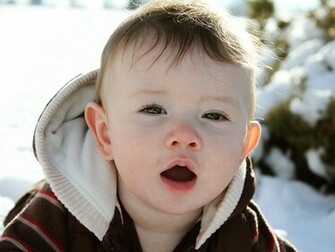 Nice Cute White Baby Boy Closup Wallpaper HD