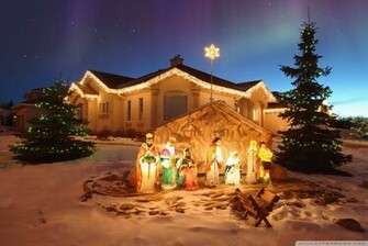 Tags Holidays Christmas Nativity Outdoor Scene