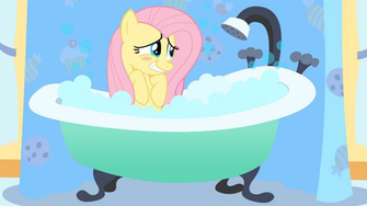 Fluttershy Death Wallpaper Photostream Embarrassed Bathtub