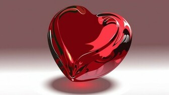 Red 3d Heart Wallpaper HD