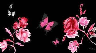 Flowers Wallpaper Butterflies Floral Roses Wispy Summer Abstract Jpg
