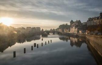 Wallpaper Sunrise France Morning Laval The River Mayenne