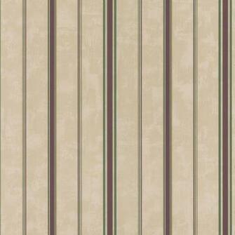 Brewster Taupe Burgundy Stripes Wallpaper