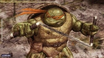 Immagini Un Quadro Di Michelangelo Ninja Tartaruga Wallpaper
